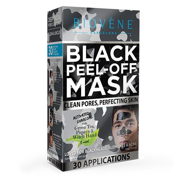 Biovene čierna zlupovacia maska pre mužov